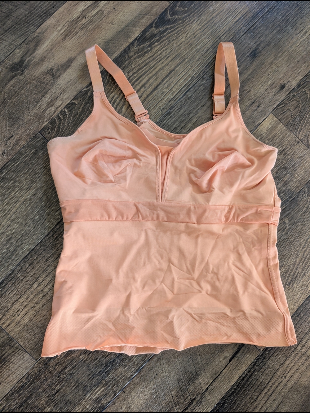 Ruby Ribbon Peach V-neck Shapewear Cami Size 36